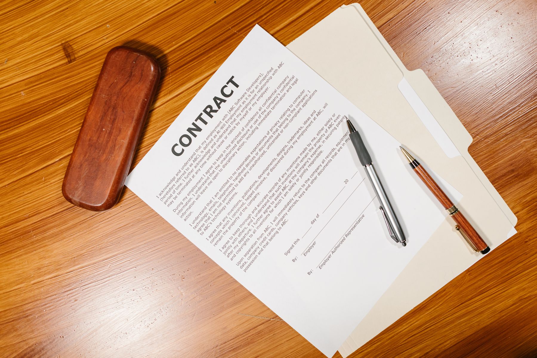 A clear written contract protects both sides
