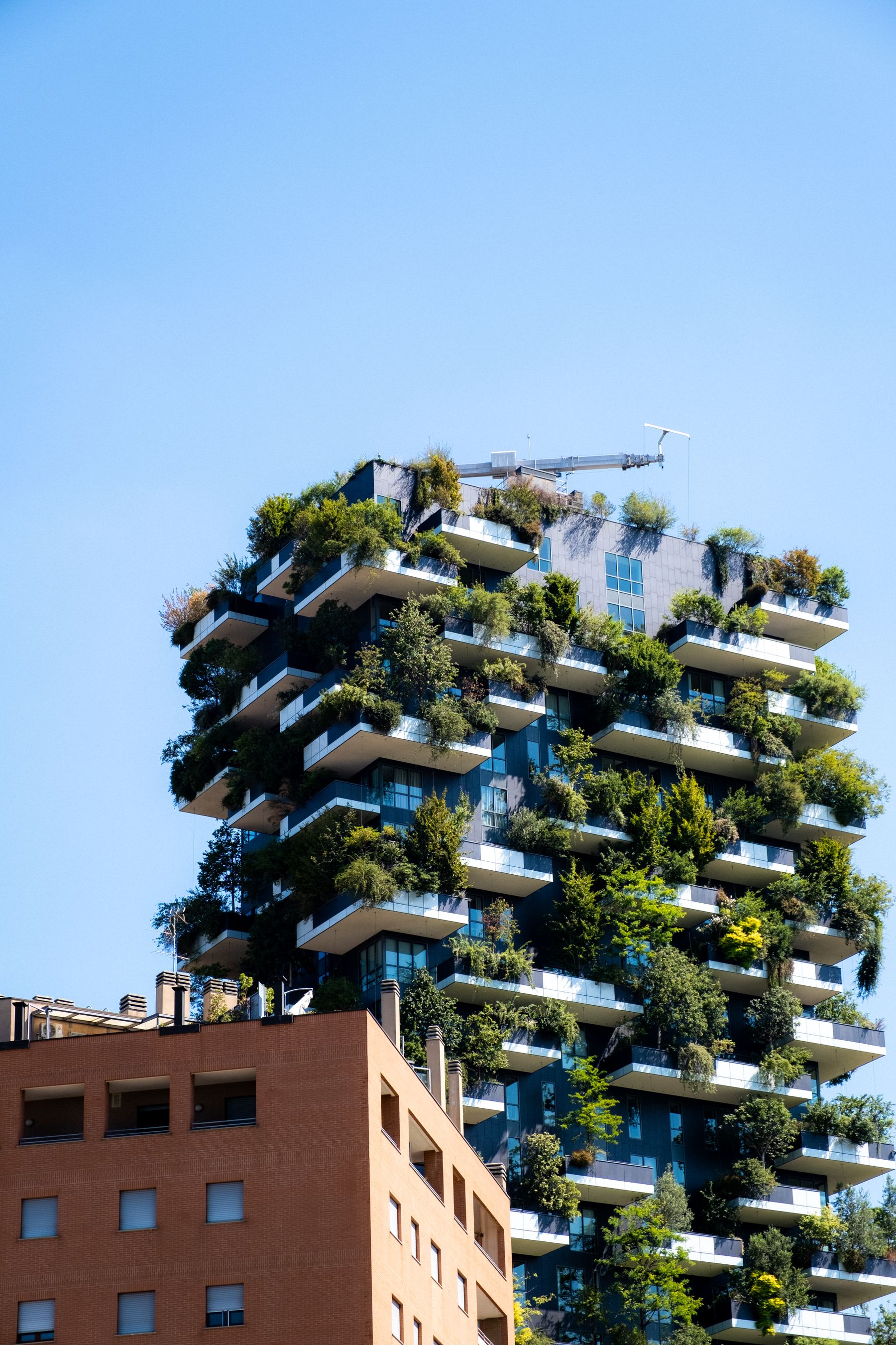 Planting and shading built into the facade